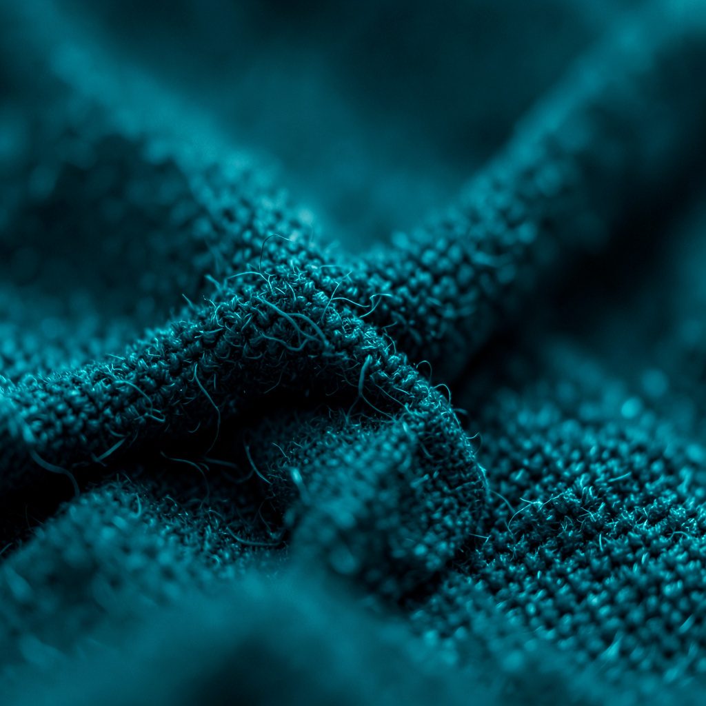 Dark teal paper texture with soft diagonal grain, calm and confidential mood.